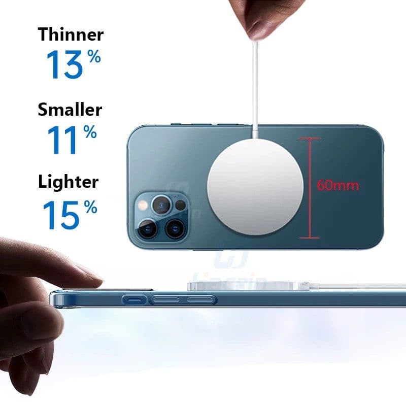 image-15w Magnetic Magsafe QI Wireless Charger for Iphone 12 Huawei Samsung