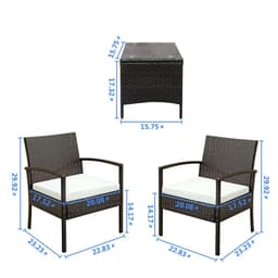 image-Home Garden Furniture Coffee Table Rattan Sofa Set