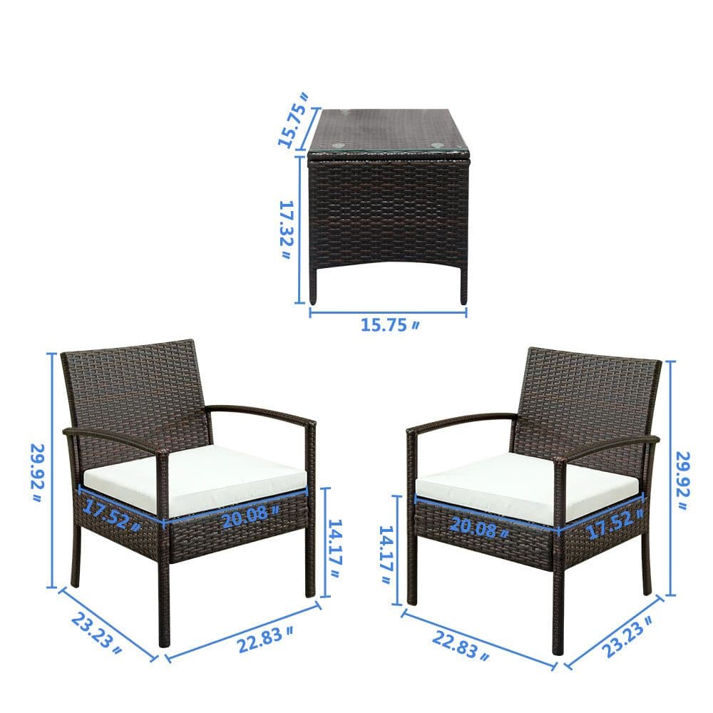 image-Home Garden Furniture Coffee Table Rattan Sofa Set