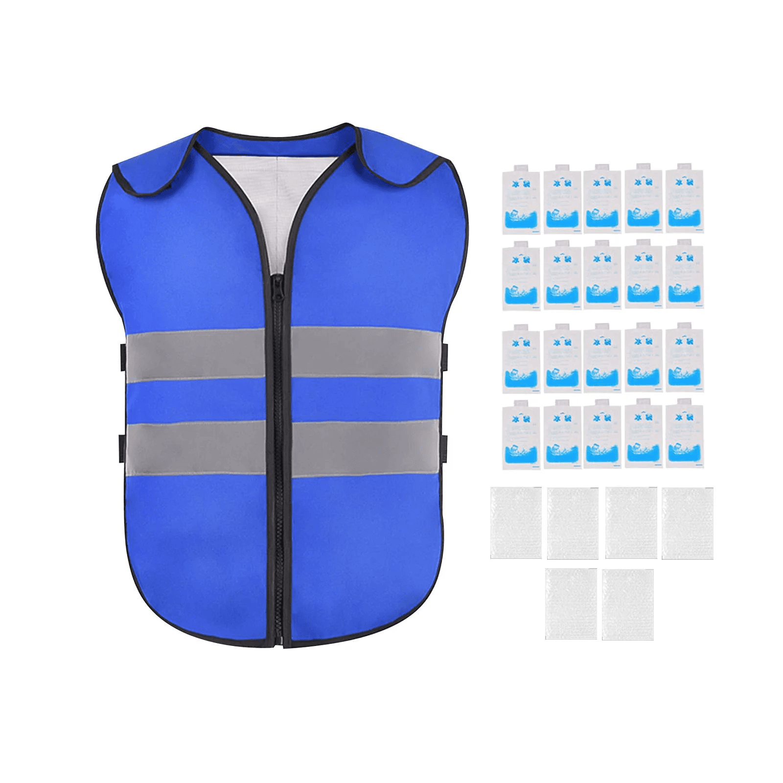 image-Ice Cooling Safety Vest with 20Pcs Ice Packs