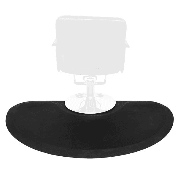 image-Large Semi Circle 5'x3' 1/2' Anti-Fatigue Barber Floor Mat
