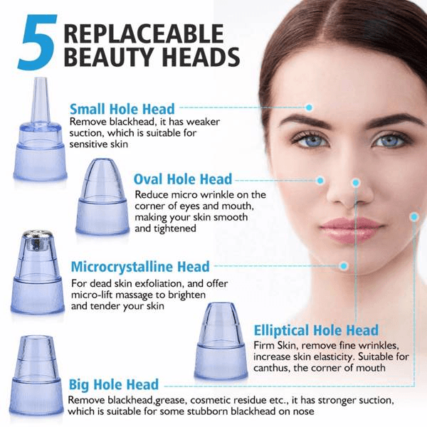 image-Electric Skin blackhead Vacuum Facial Blackhead Remover
