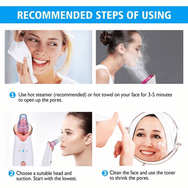 image-Electric Skin blackhead Vacuum Facial Blackhead Remover