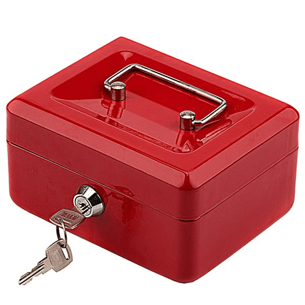 image-Mini Petty Cash Money Box Stainless Steel safe Box