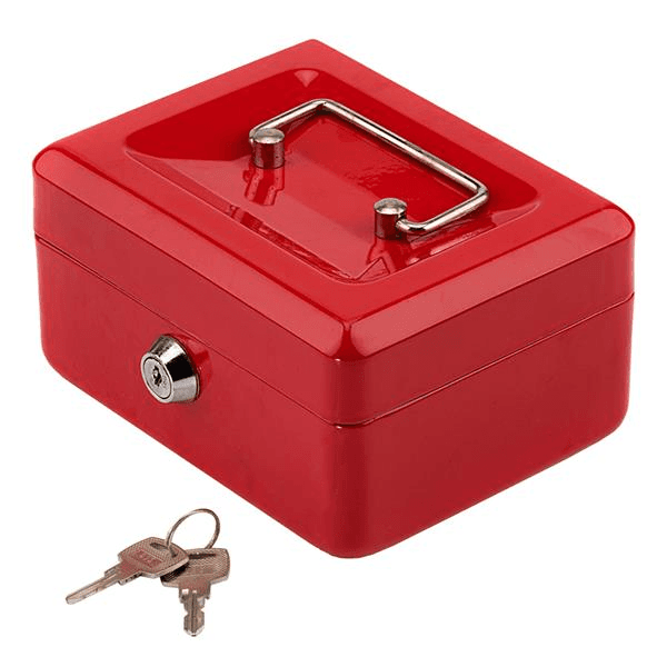 image-Mini Petty Cash Money Box Stainless Steel safe Box