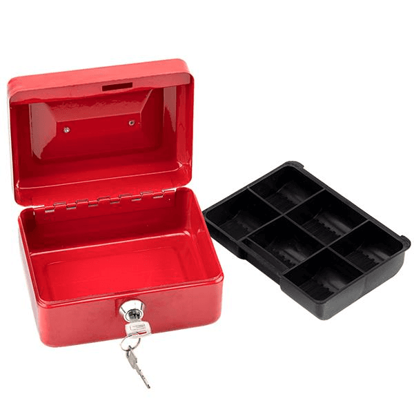 image-Mini Petty Cash Money Box Stainless Steel safe Box
