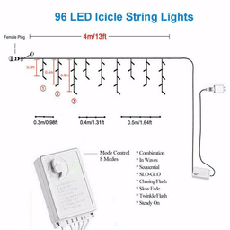 image-Wedding Party LED Fairy Christmas Curtain Icicle Lights