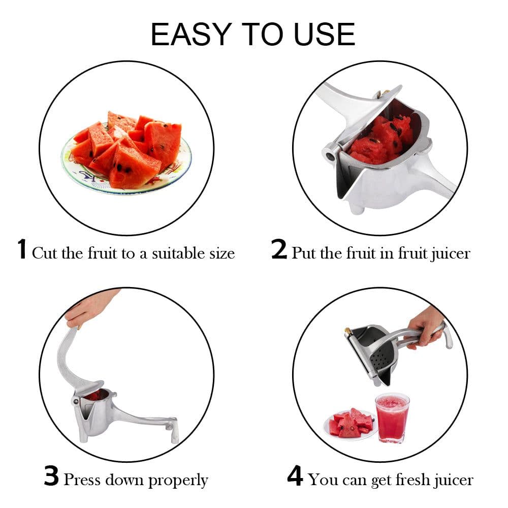 image-Aluminum Alloy Hand Pressure Juicer Manual Juice Squeezer