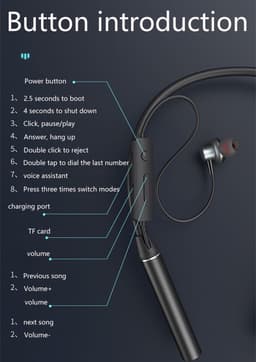 image-100Hours Palying Magnetic Sports Wireless Bluetooth Earphones