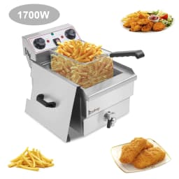 image-1.7KW 12.5QT/11.8L Stainless Steel Faucet Single Tank Deep Fryer