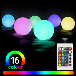image-Floating Pool Lights RGB Color Changing LED Ball Lights