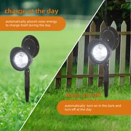 image-2pcs Solar Landscape Spotlight LED Lighting for Garden