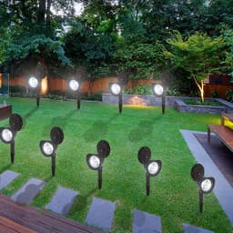 image-2pcs Solar Landscape Spotlight LED Lighting for Garden