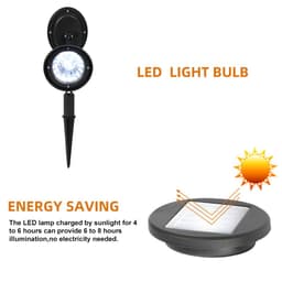 image-2pcs Solar Landscape Spotlight LED Lighting for Garden