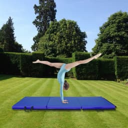 image-55"x24"x1.2" Tri-fold Gymnastics Yoga Mat with Hand Buckle