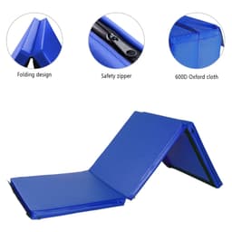 image-55"x24"x1.2" Tri-fold Gymnastics Yoga Mat with Hand Buckle