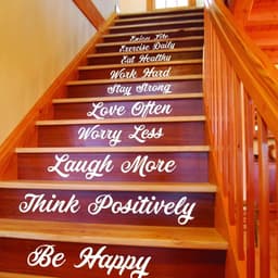 image-Vinyl Stairway Expressions Decals - Elegant Wall Art Stickers