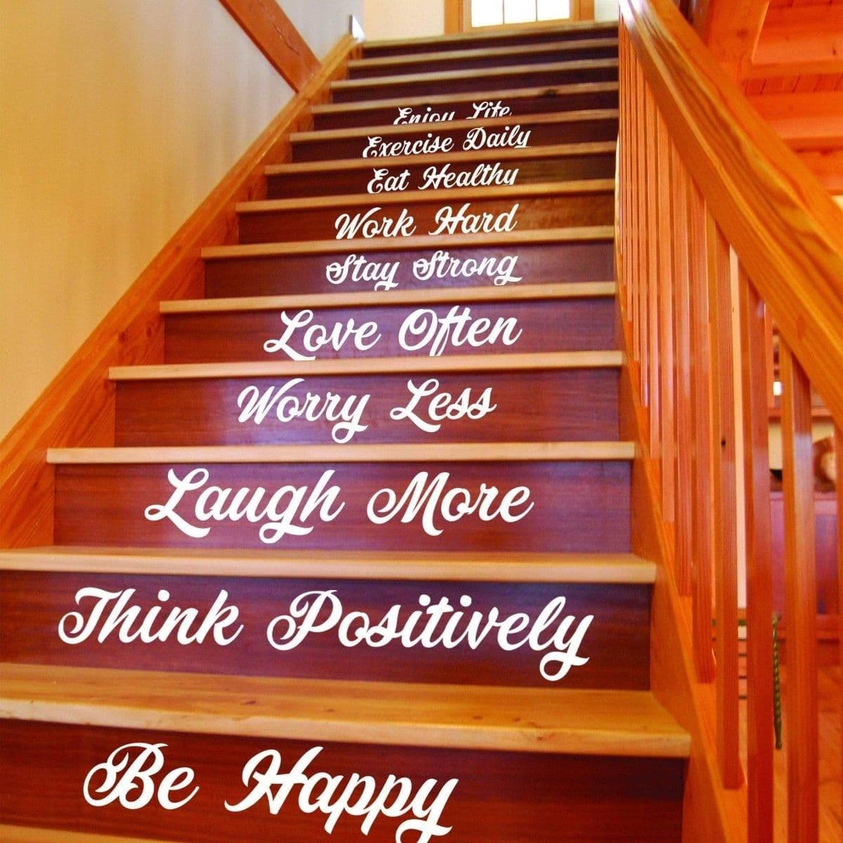 image-Vinyl Stairway Expressions Decals - Elegant Wall Art Stickers