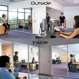 image-Mirror Privacy Window Film: Top-Rated One-Way Stylish Glass Cover Solution for Privacy