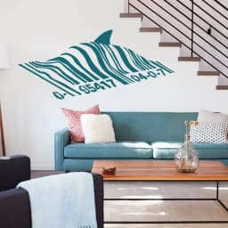 image-Banksy Barcode Shark Urban Art Decal - Decorative Wall Sticker