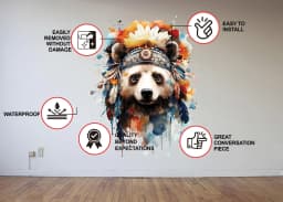 image-Safari Adventure Wall Art, Kids Room Watercolor Animal Wall Sticker Decal