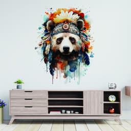 image-Safari Adventure Wall Art, Kids Room Watercolor Animal Wall Sticker Decal