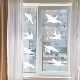 image-Bird Safety Window Decals by FeatherGuard - Collision Awareness Adhesive Stickers