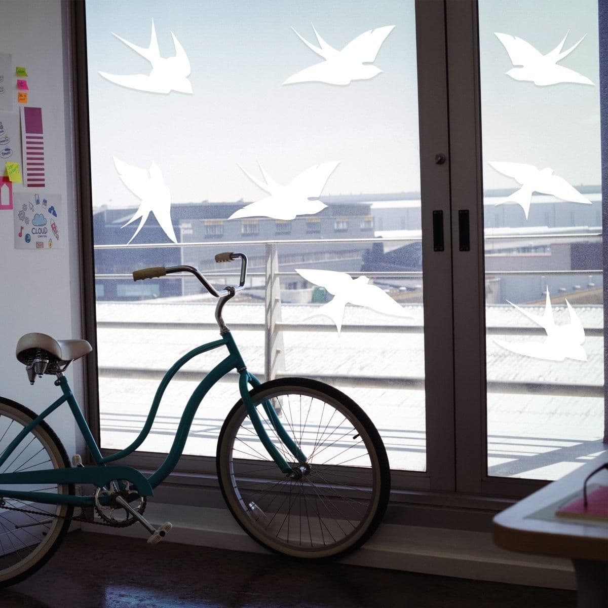 image-Bird Safety Window Decals by FeatherGuard - Collision Awareness Adhesive Stickers
