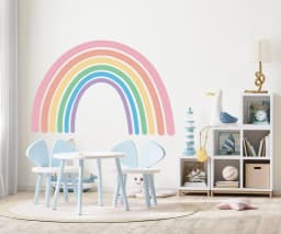image-Boho Aesthetic Rainbow Wall Sticker - Kid's Room Decoration Decal - Wall Art Accessory