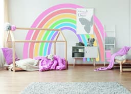 image-Boho Aesthetic Rainbow Wall Sticker - Kid's Room Decoration Decal - Wall Art Accessory