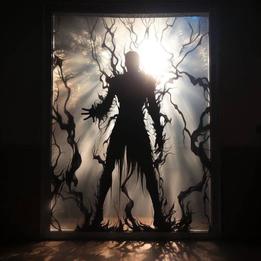 image-Gothic Enigma Window Decal: Accentuate with Mystique and Elegance Style