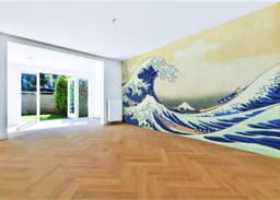 image-Ocean Serenity Wall Art Decal - Japanese Inspired Design