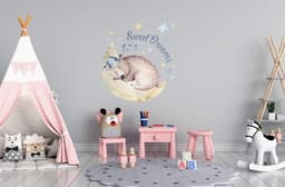 image-Dreamy Creatures Wall Sticker, Kids Room Wall Art Decal, Children's Decorative Vinyl