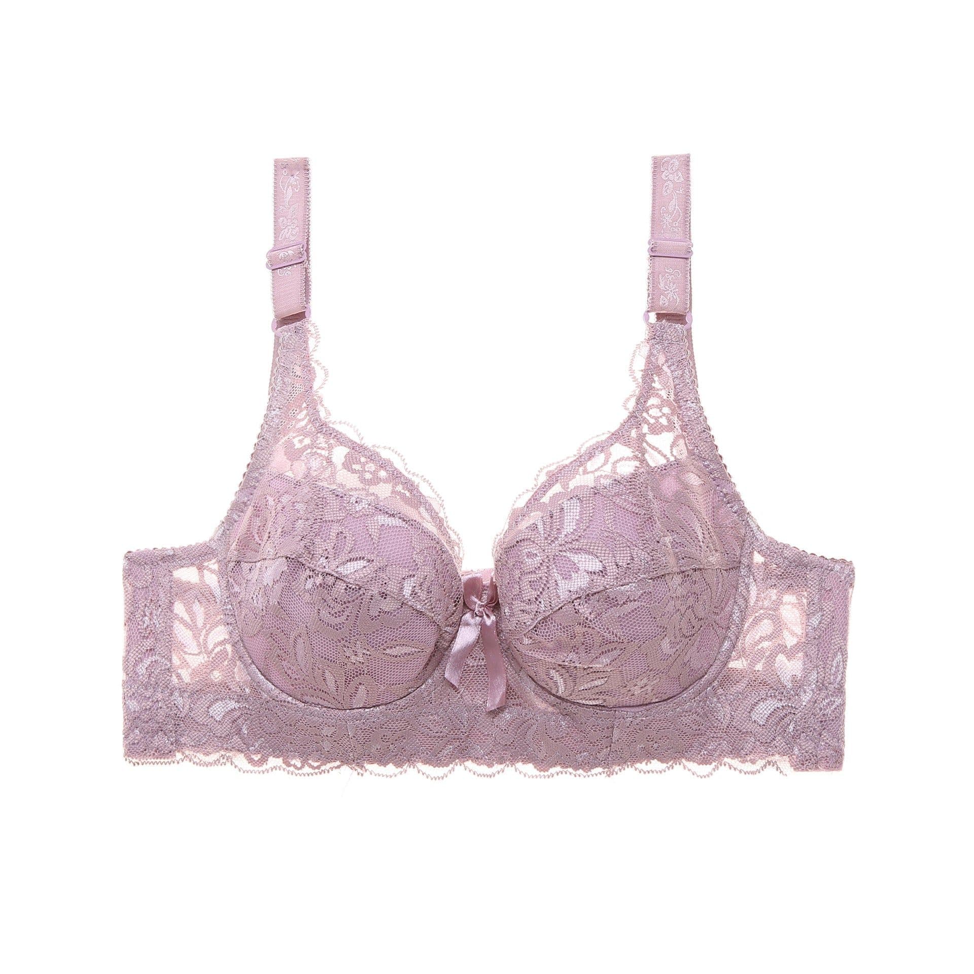 image-Women's Lace Bra - Underwired Push-Up 3/4 Cup Black