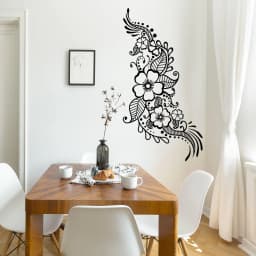 image-Henna Tattoo Wall Vinyl Sticker - Floral Flower Mandala Art Paisley Mehndi Indian Decal