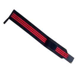 image-Gym Weightlifting Gloves - Black+Red, Wrist Protection, Adjustable Belt, Polyester+Rubber