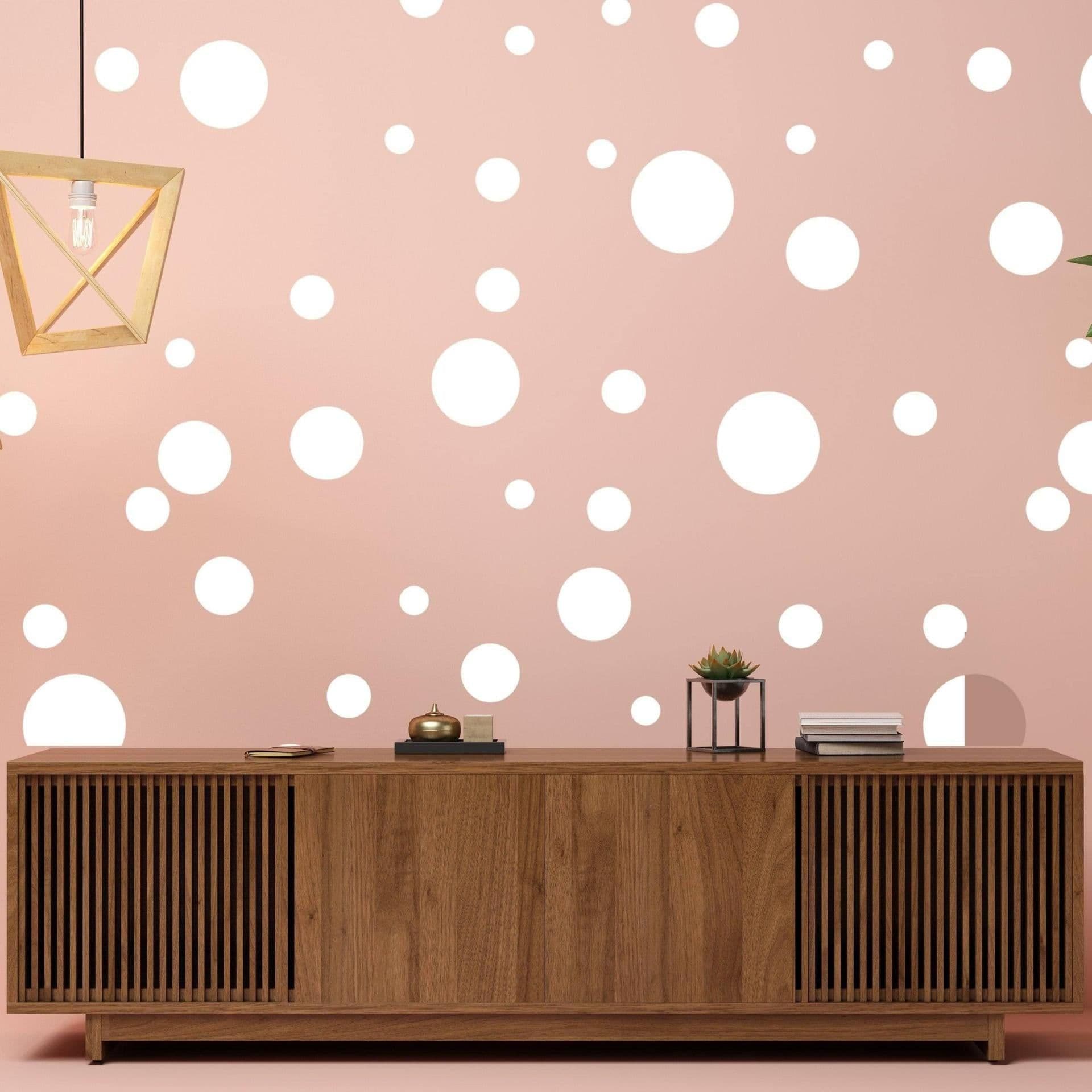 image-Adhesive White Round Dot Stickers - Versatile Circle Decals for Creative Applications