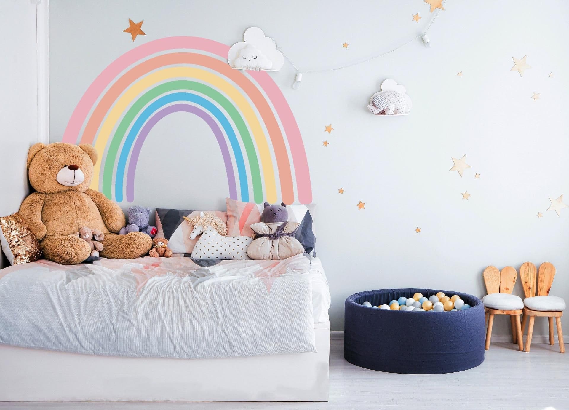 image-Pastel Dream Adhesive Wall Sticker - Removable Wall Art Mural Decal