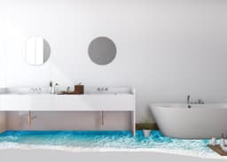 image-3D Ocean Paradise Wall Decal - Self Adhesive Decorative Bathroom Sticker