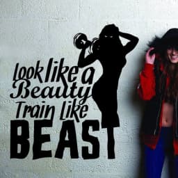 image-Motivational Exercise Wall Sticker: Activate Your Beast Mode Decal