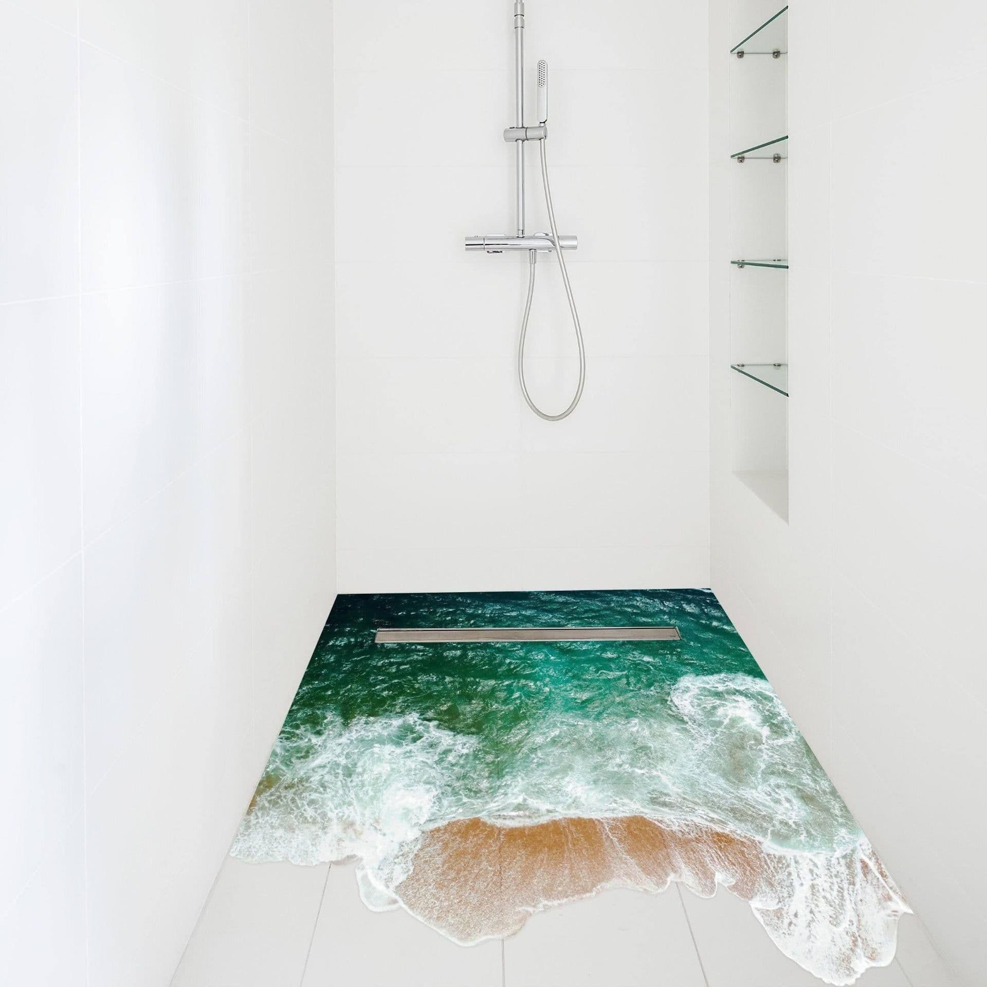 image-Underwater Oasis Themed Wall Decal Stickers for Bathroom Decoration