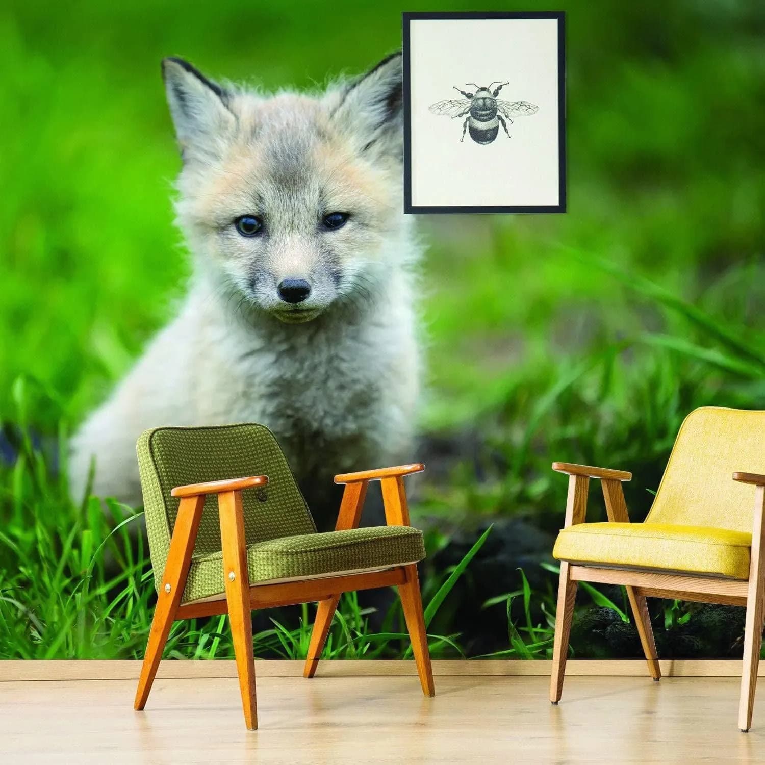 image-Whimsical Fox Wall Art: Adorable Nursery Decal for a Magical Space