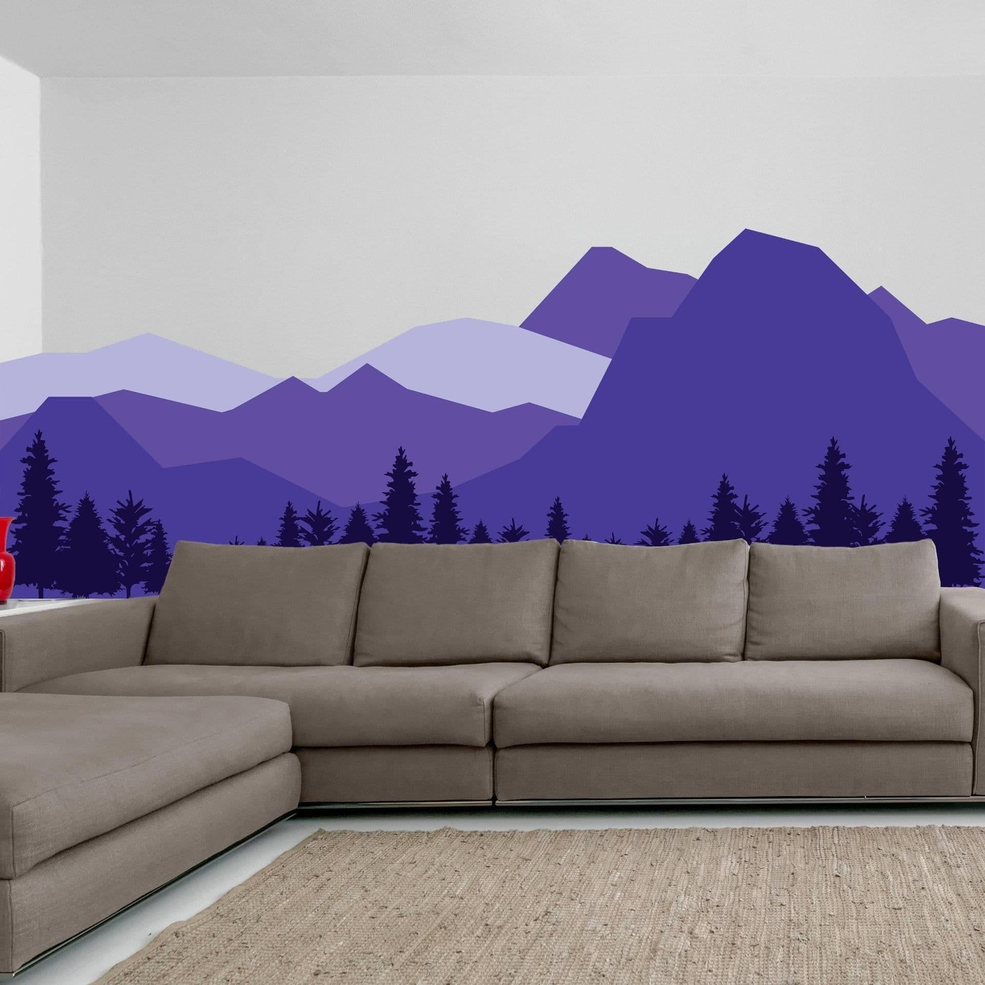 image-Majestic Mountain Wall Decal - Enhancing Visual Appeal with Nature Inspired Design