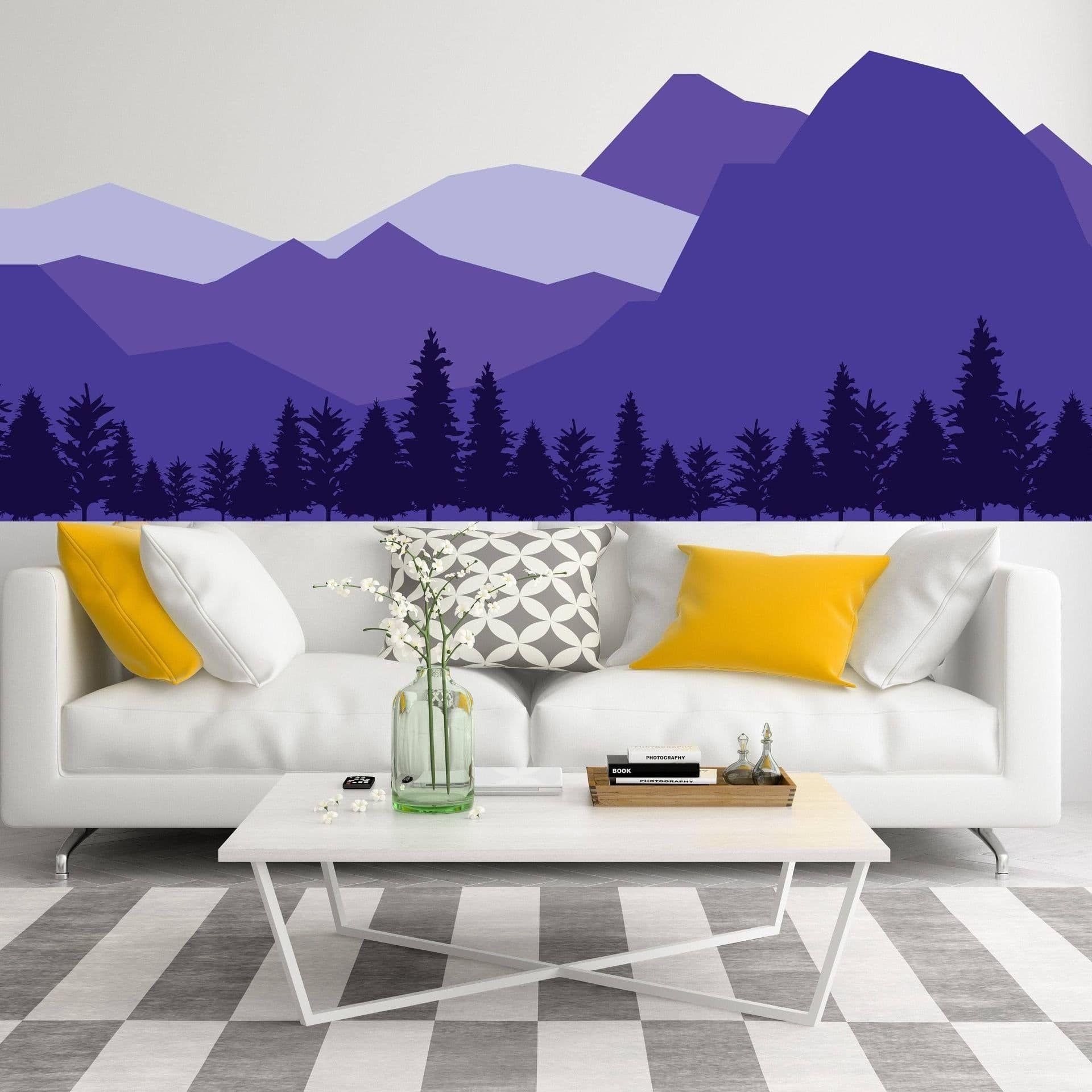 image-Majestic Mountain Wall Decal - Enhancing Visual Appeal with Nature Inspired Design