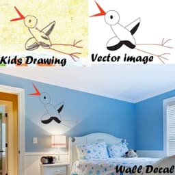 image-Personalized Custom Drawing Vinyl Stickers: Transform Your Space with Unique Art