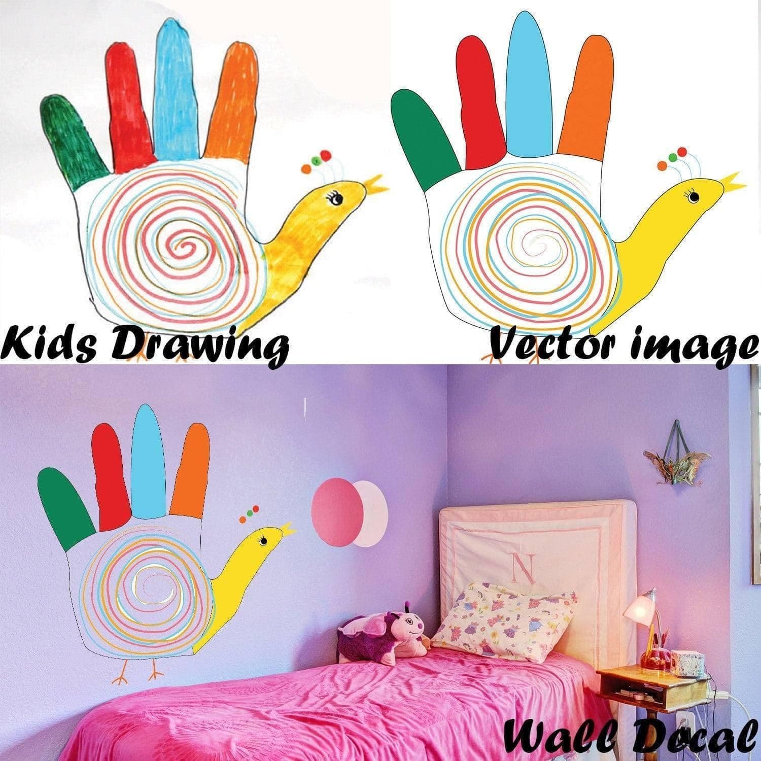 image-Personalized Custom Drawing Vinyl Stickers: Transform Your Space with Unique Art