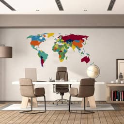 image-Global Adventure Wall Sticker - Planet Earth Geography Themed Vinyl Poster Decal