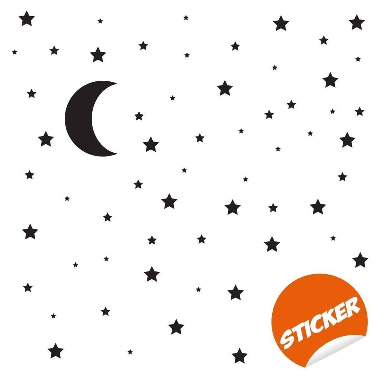 image-Celestial Dreams Wall Sticker Collection, Space Themed Decals, Star Decor Set