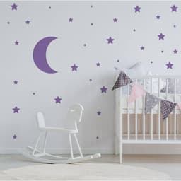 image-Celestial Dreams Wall Sticker Collection, Space Themed Decals, Star Decor Set