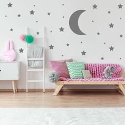 image-Celestial Dreams Wall Sticker Collection, Space Themed Decals, Star Decor Set